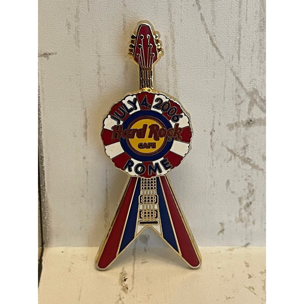 Hard Rock Cafe HRC Pin July 04 2006 Flying V Guitar
